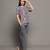 Grey everyday wear cotton pyjama co-ord set for women