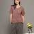 Red everyday wear cotton pyjama co-ord set for women