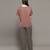 Red everyday wear cotton pyjama co-ord set for women