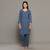 Blue everyday wear cotton co-ord set for women