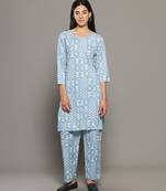Grey everyday wear cotton co-ord set for women