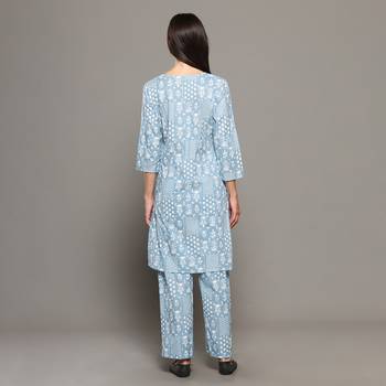 Grey everyday wear cotton co-ord set for women 3