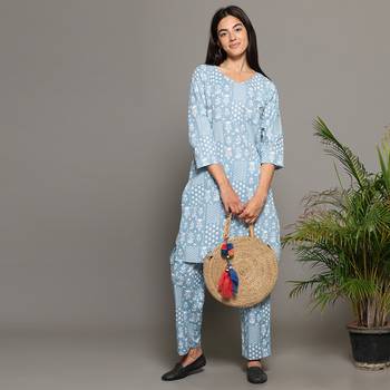 Grey everyday wear cotton co-ord set for women 5