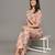 Peach everyday wear cotton co-ord set for women