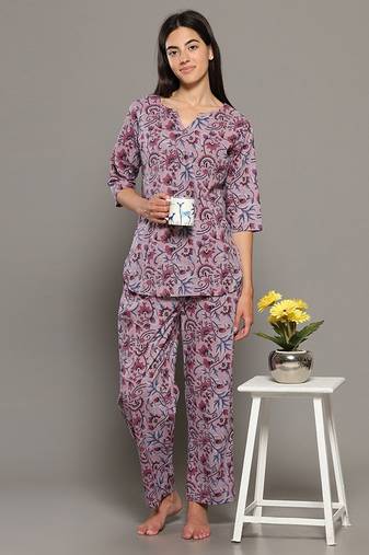 Pink everyday wear cotton co-ord set for women