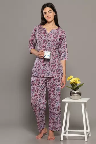 Pink everyday wear cotton co-ord set for women