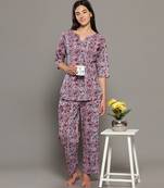 Pink everyday wear cotton co-ord set for women