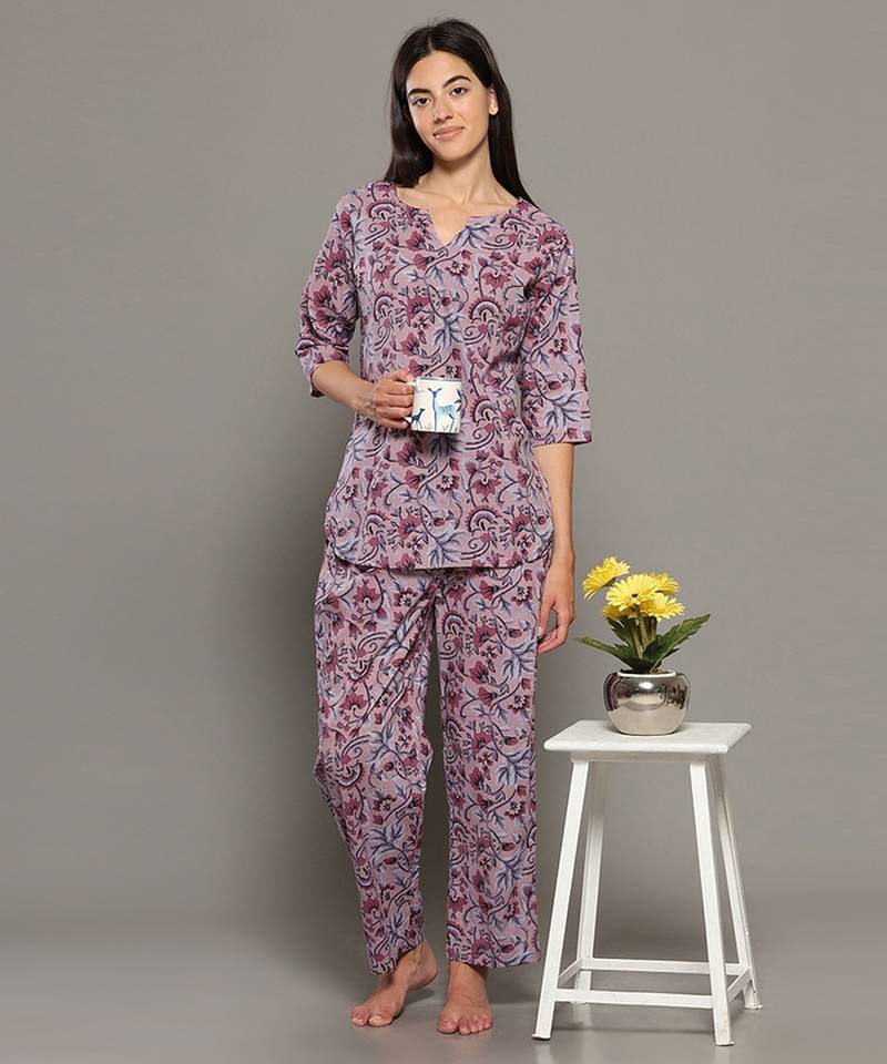 Pink everyday wear cotton co-ord set for women