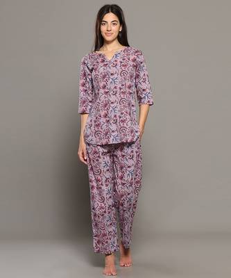 Pink everyday wear cotton co-ord set for women 2