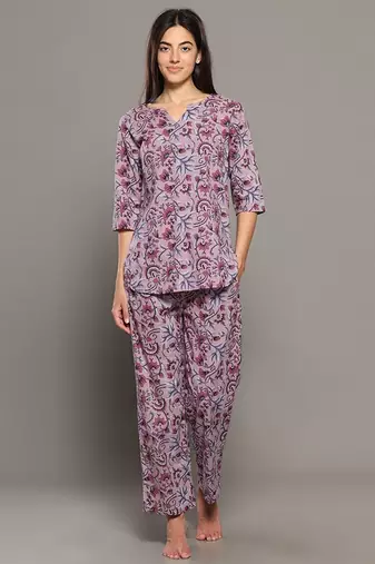 Pink everyday wear cotton co-ord set for women
