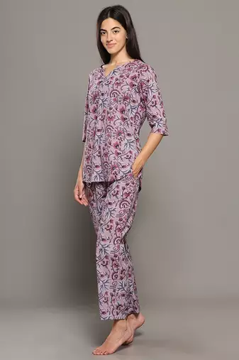 Pink everyday wear cotton co-ord set for women
