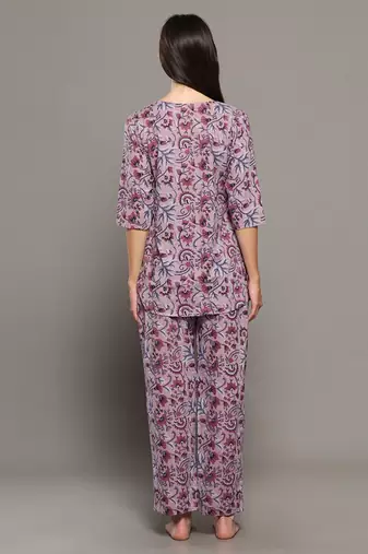 Pink everyday wear cotton co-ord set for women