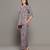 Grey everyday wear cotton co-ord set for women