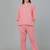 Red checks printed cotton co-ord set for women