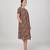 Blue cotton floral printed casual dress for women