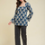 Women's rayon printed designer casual wear blue short kurti