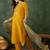 Mustard rayon silk sequin embroidery kurta set with jacquard dupatta