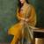 Mustard rayon silk sequin embroidery kurta set with jacquard dupatta