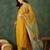 Mustard rayon silk sequin embroidery kurta set with jacquard dupatta