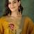Mustard rayon silk sequin embroidery kurta set with jacquard dupatta