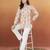 White printed designer rayon women short kurti