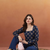 Women's rayon handprinted designer casual wear ethnic blue short kurti