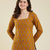Women's rayon handprinted designer casual wear ethnic orange short kurti
