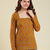Women's rayon handprinted designer casual wear ethnic orange short kurti