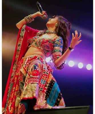 Navratri Printed Lehenga Choli in Heavy Muslin Cotton with Real Mirror Work 3