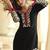 Black vichitra silk beutiful mirror work palazzo suit