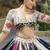 Navratri Printed Lehenga Choli in Heavy Muslin Cotton with Real Mirror Work