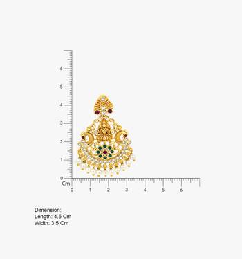 Gold plated lakshmi temple chandbali earrings for women | bridal wedding festive jewelry 4