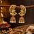 gold plated peacock jhumka earrings for women | bridal wedding festive wear