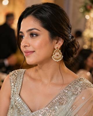 gold toned cz peacock chandbali earrings for women & girls | wedding, festive & party wear earrings 2