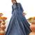 Printed cotton full flaired gown