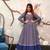Printed cotton full flaired gown