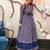 Printed cotton full flaired gown
