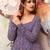 Printed cotton full flaired gown