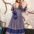 Printed cotton full flaired gown