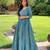Printed cotton full flaired gown