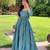 Printed cotton full flaired gown