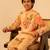 Yellow peach printed muslin kurta set
