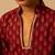 Maroon block printed cotton kurta set