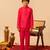 Hot pink organza kurta set
