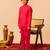Hot pink organza kurta set