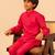 Hot pink organza kurta set
