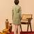 Mint green printed cotton kurta set