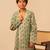 Mint green printed cotton kurta set
