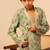 Mint green printed cotton kurta set