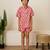 Pastel pink printed cotton co ord set